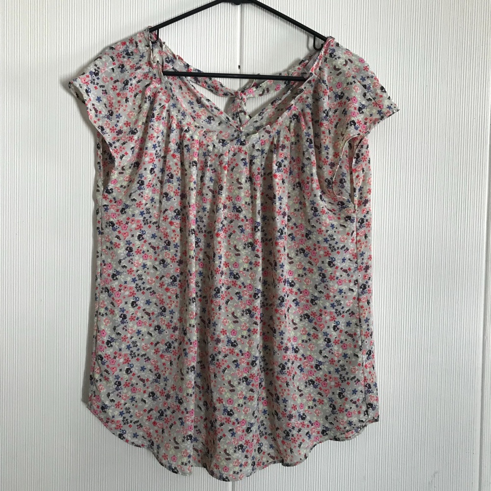 Floral Pleated Top